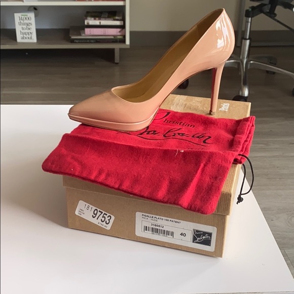 Christian Louboutin Shoes - Pigalle Plato 100 Patent Heels